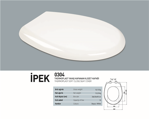 NKP THERMOPLAST İPEK YAVAŞ KAPANAN KLOZET KAPAĞI